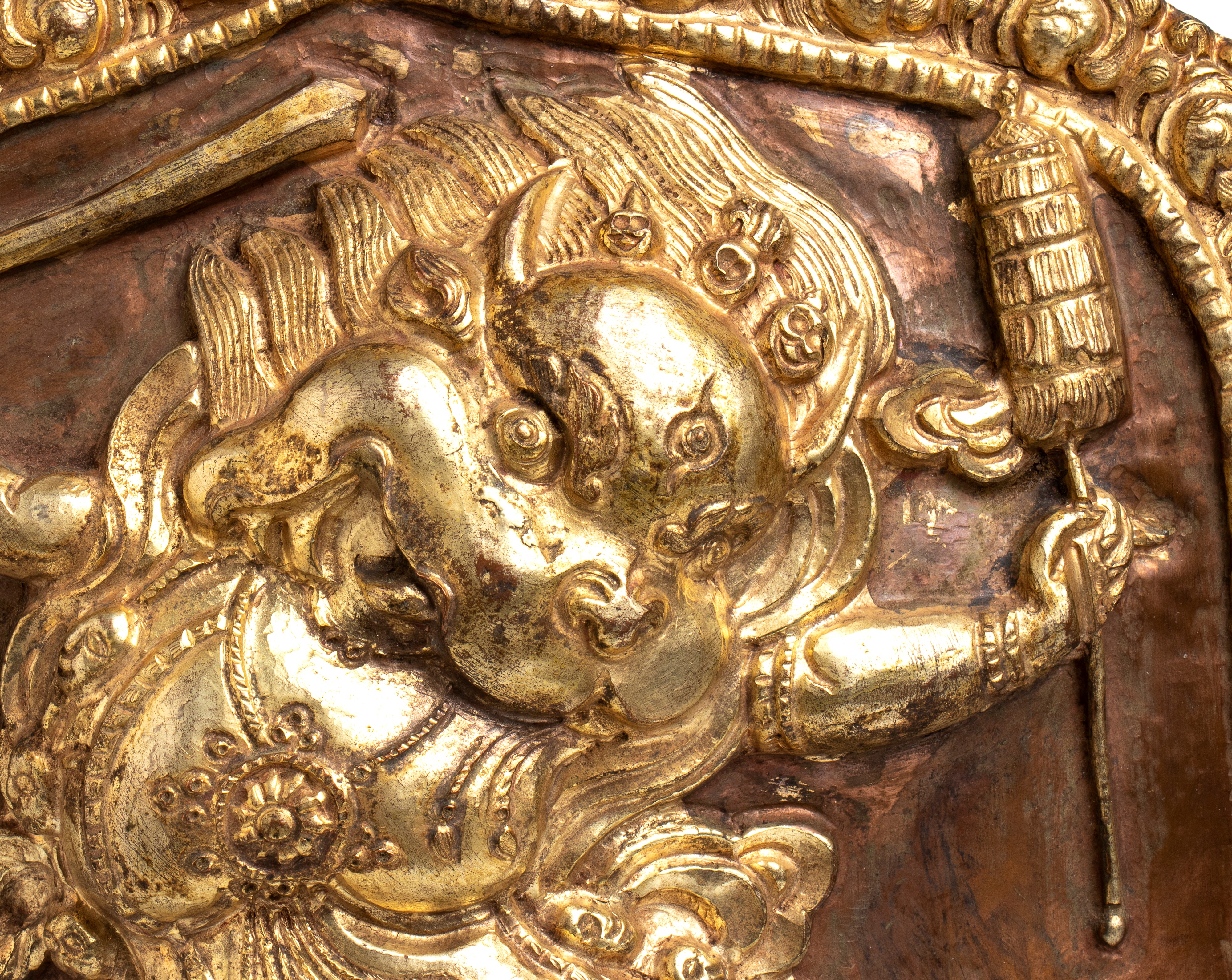 Placca in rame sbalzata repoussé