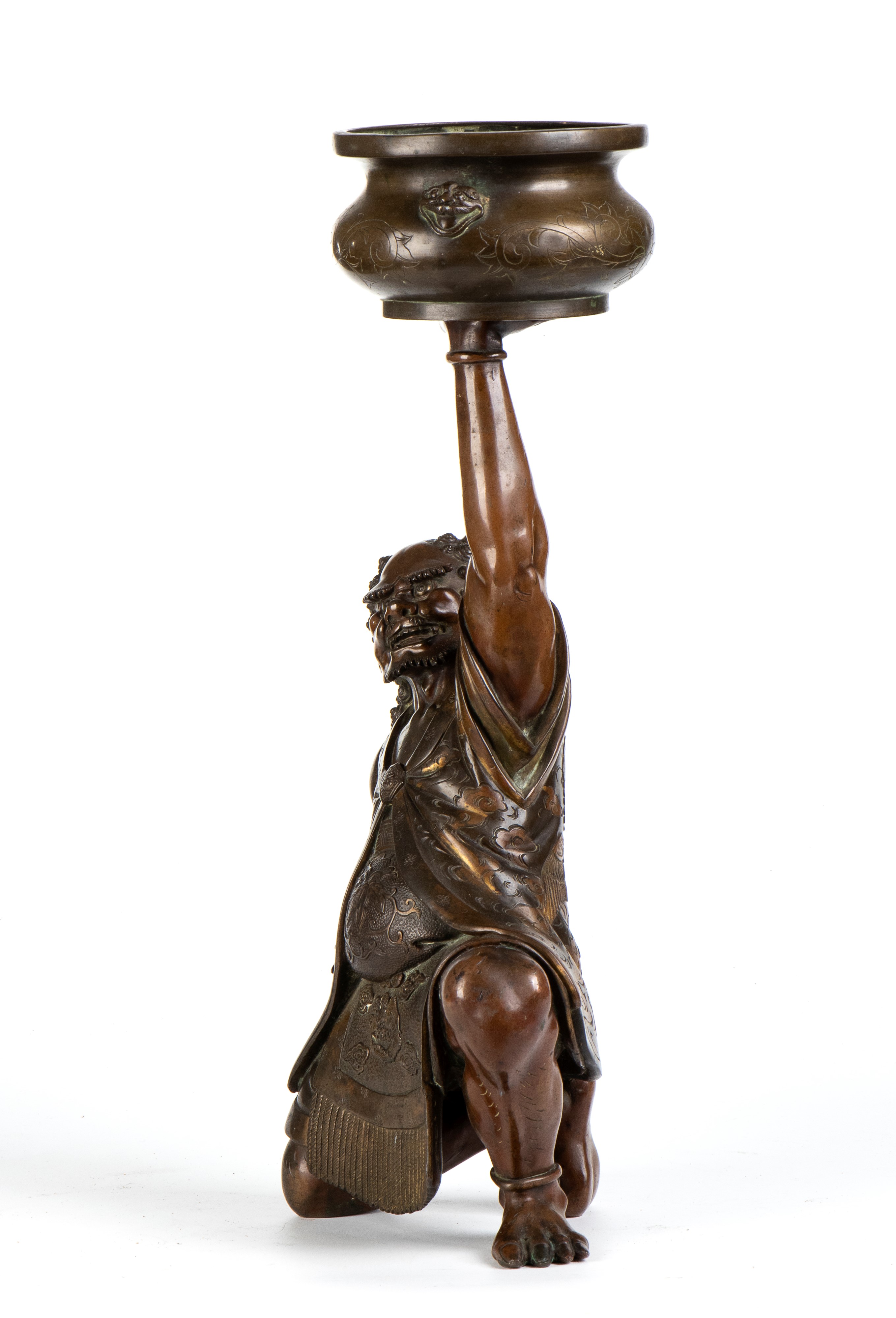 Figura in stile Miyao in bronzo a cera persa raffigurante un demone “Oni”