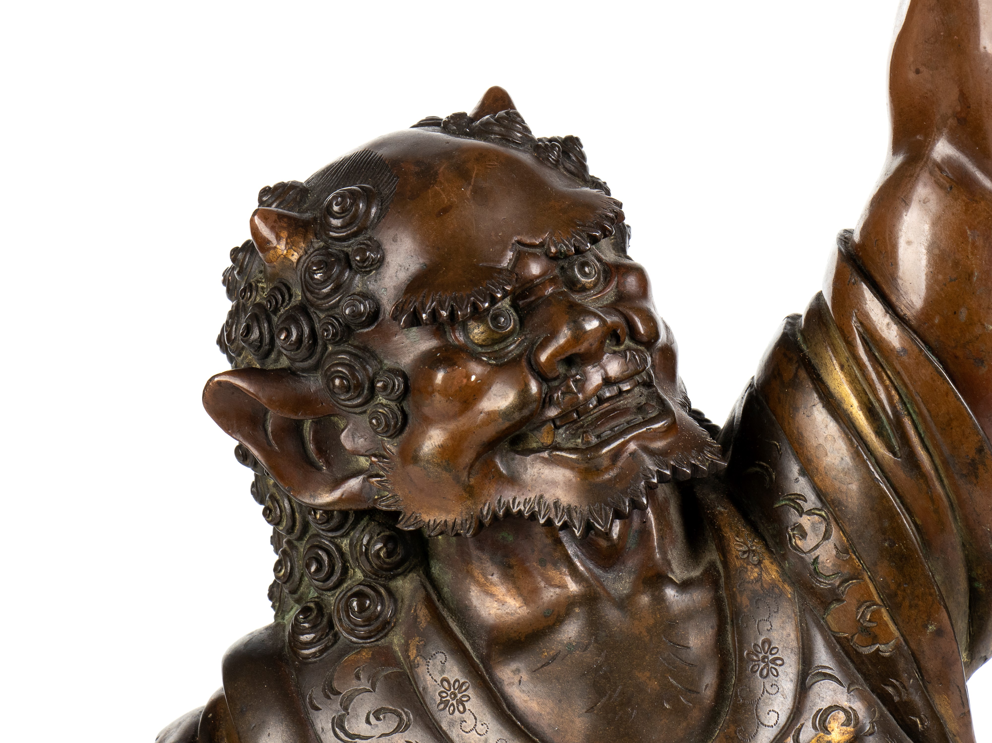 Figura in stile Miyao in bronzo a cera persa raffigurante un demone “Oni”