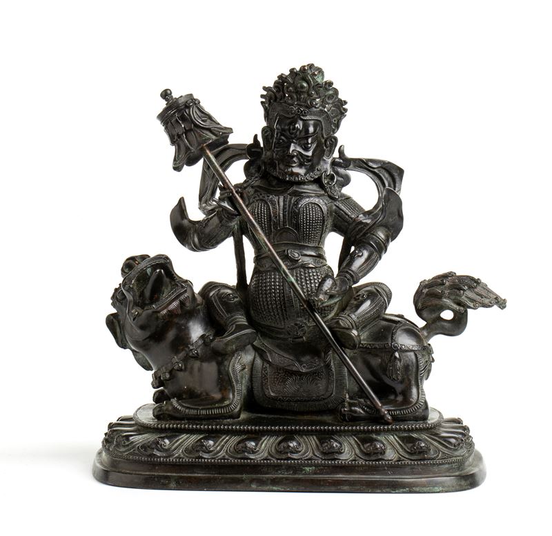 Figura in bronzo di Vaishravana