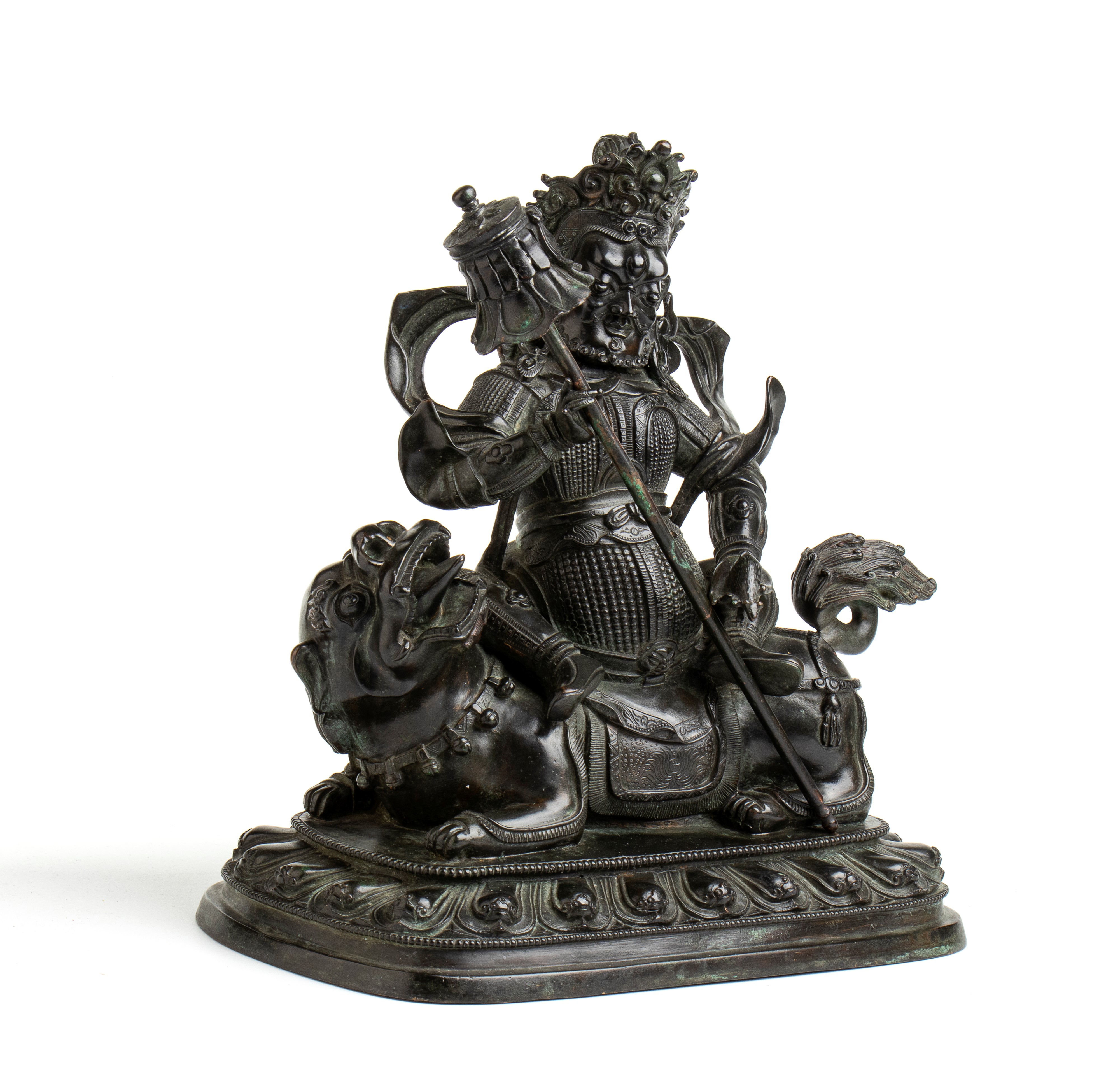 Figura in bronzo di Vaishravana