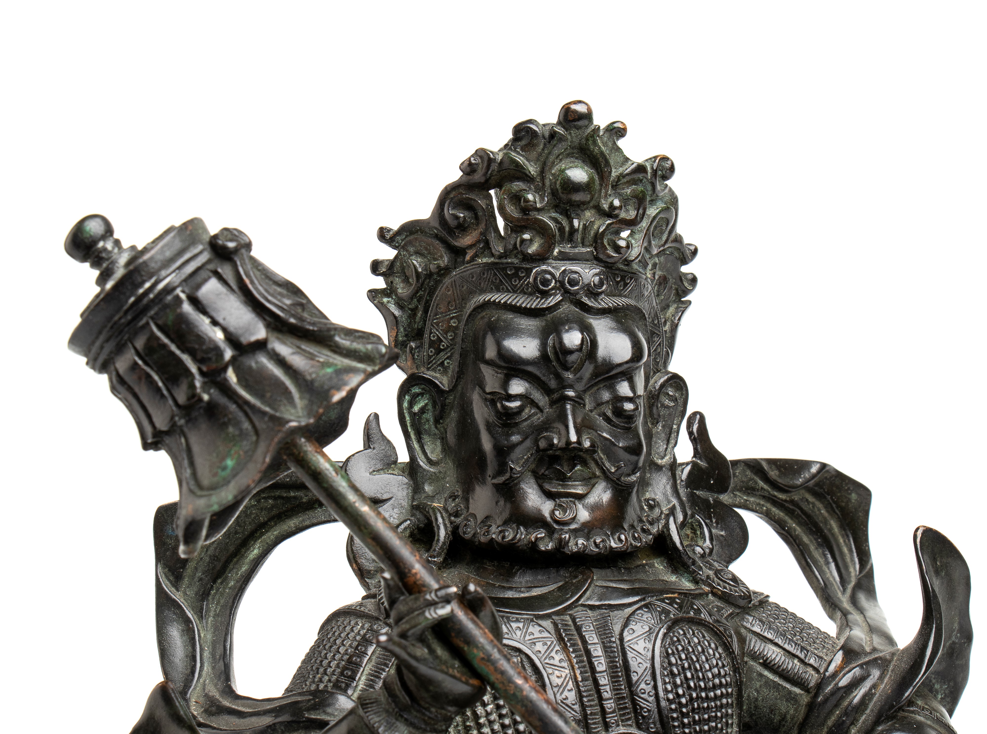 Figura in bronzo di Vaishravana