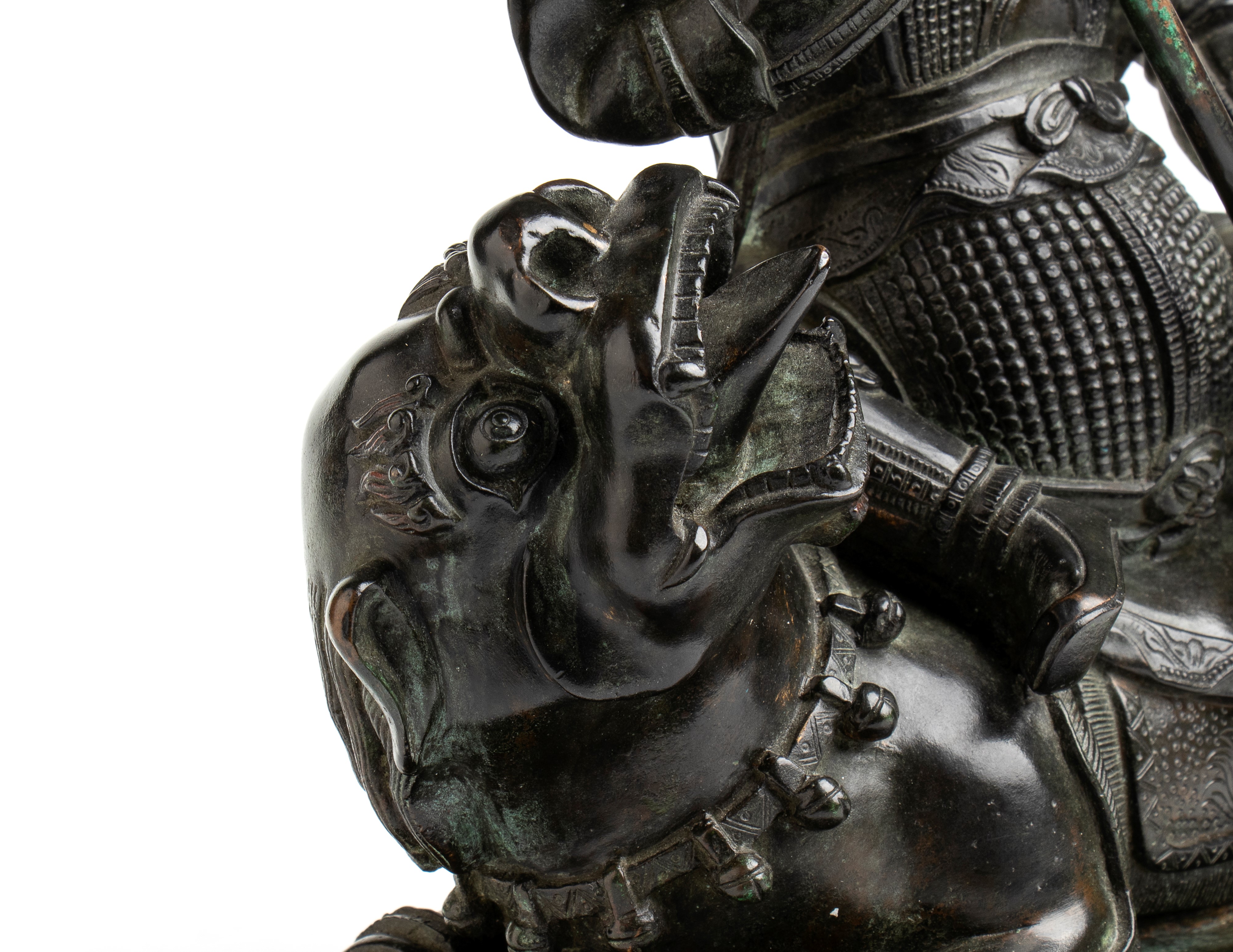 Figura in bronzo di Vaishravana