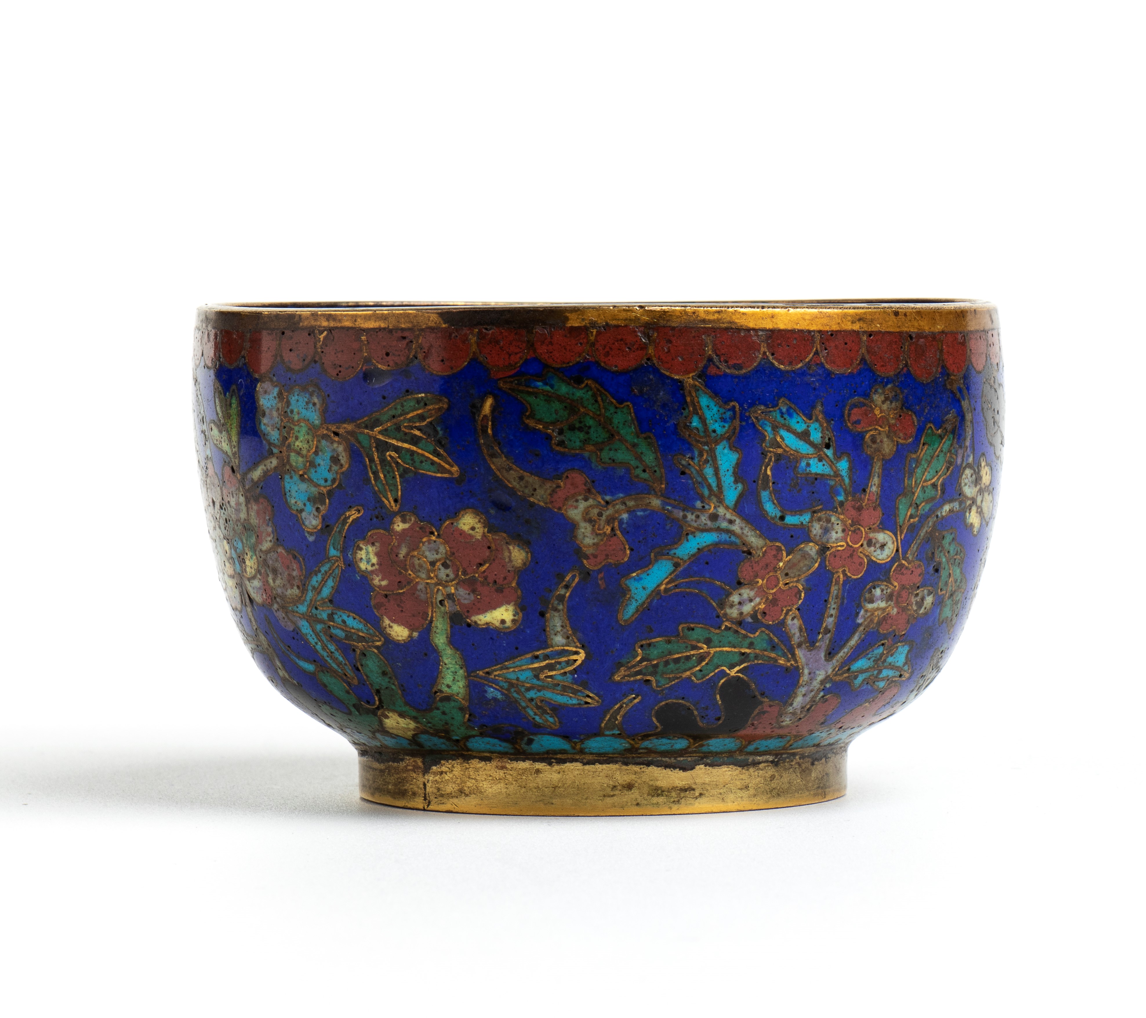 Ciotola in bronzo a smalto cloisonné