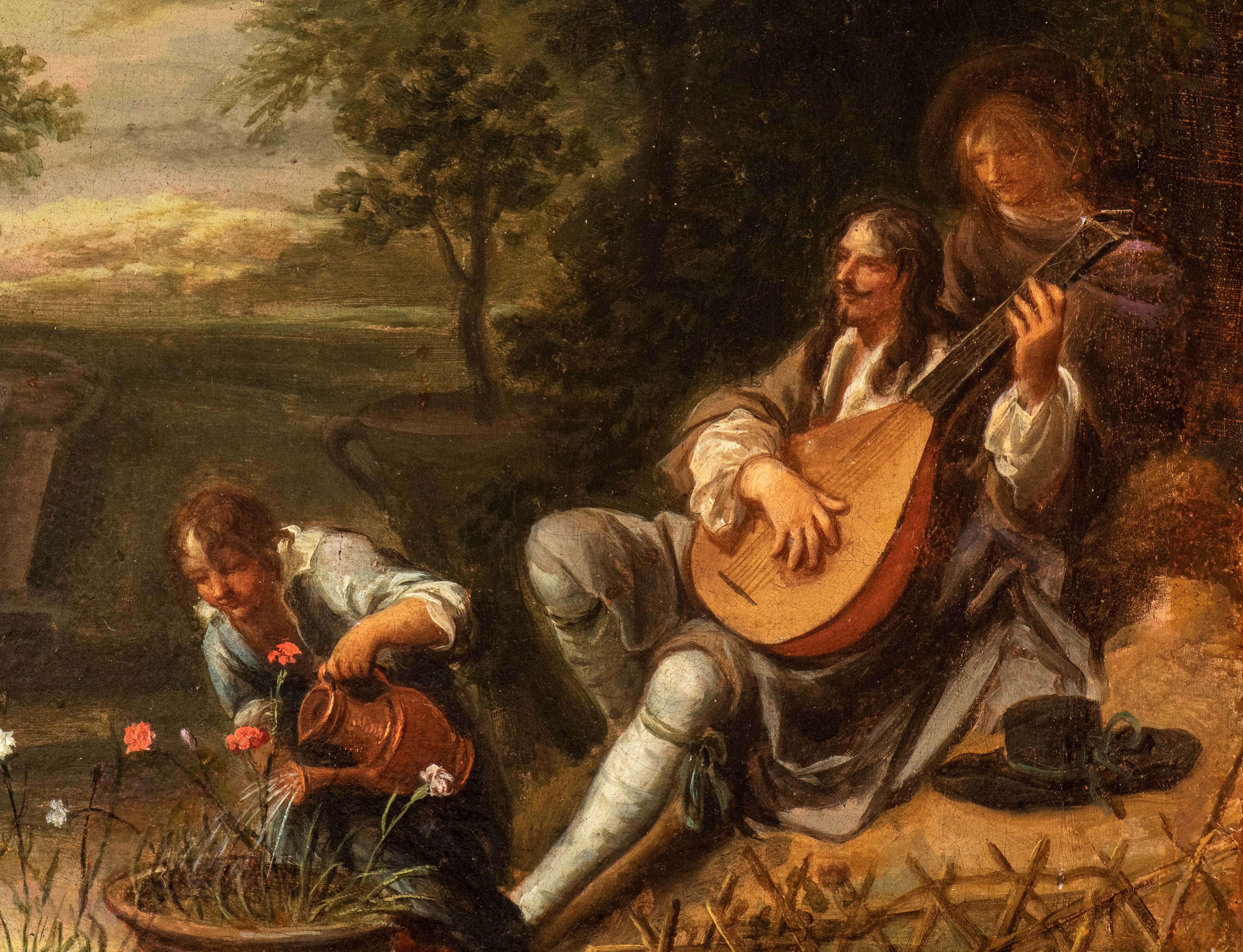 Intrattenimento nel giardino di una villa