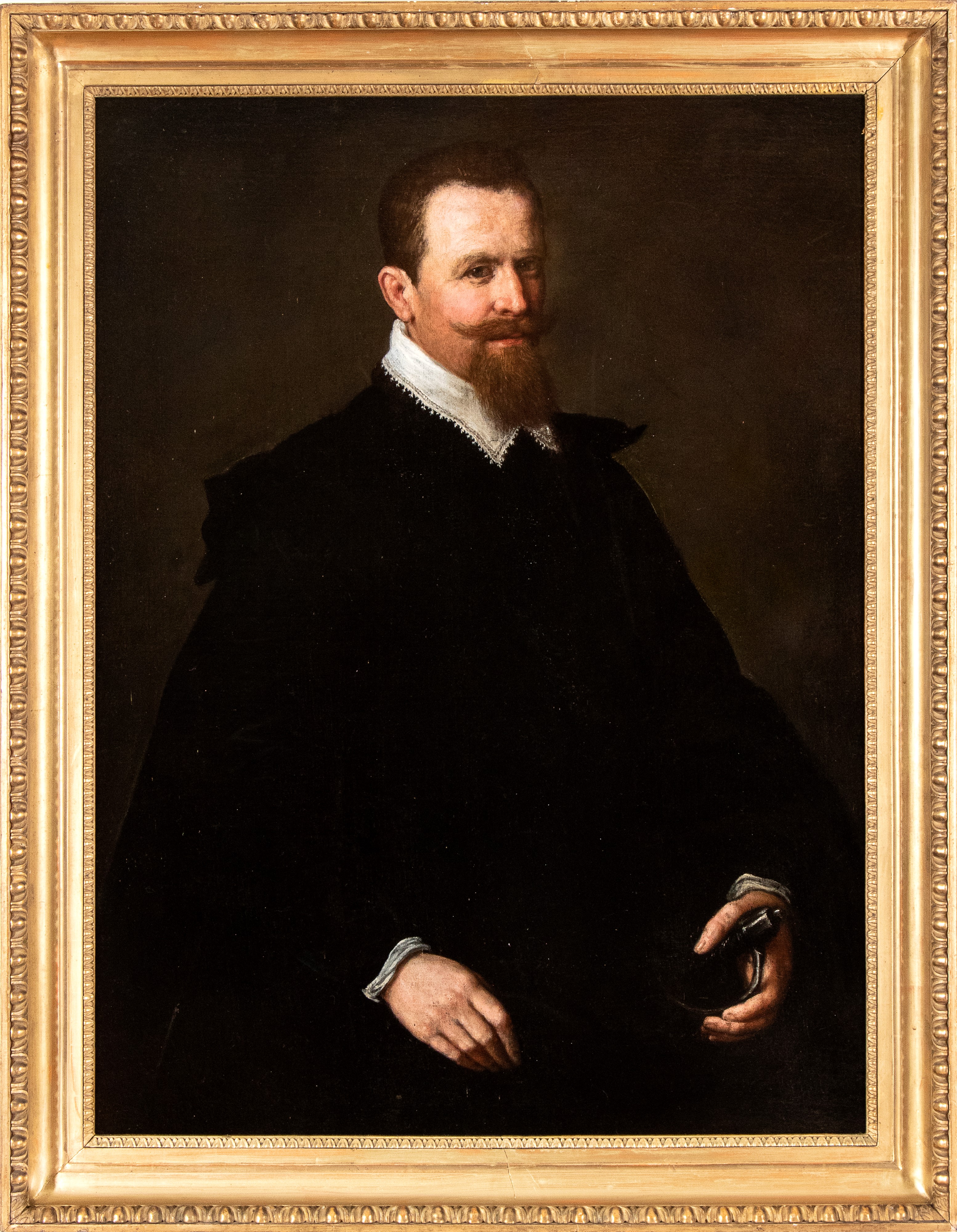 Artista Lombardo, Fine XVI - Inizio XVII Secolo - Ritratto Virile con Spada