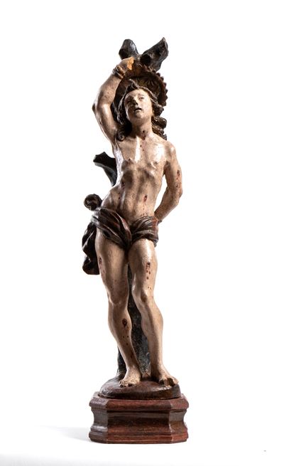 Scultura barocca italiana, San Sebastiano, legno scolpito (XVII secolo)