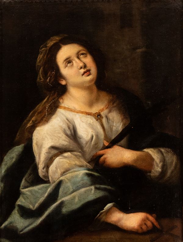 Artista emiliano, XVII secolo - Santa Martire in estasi