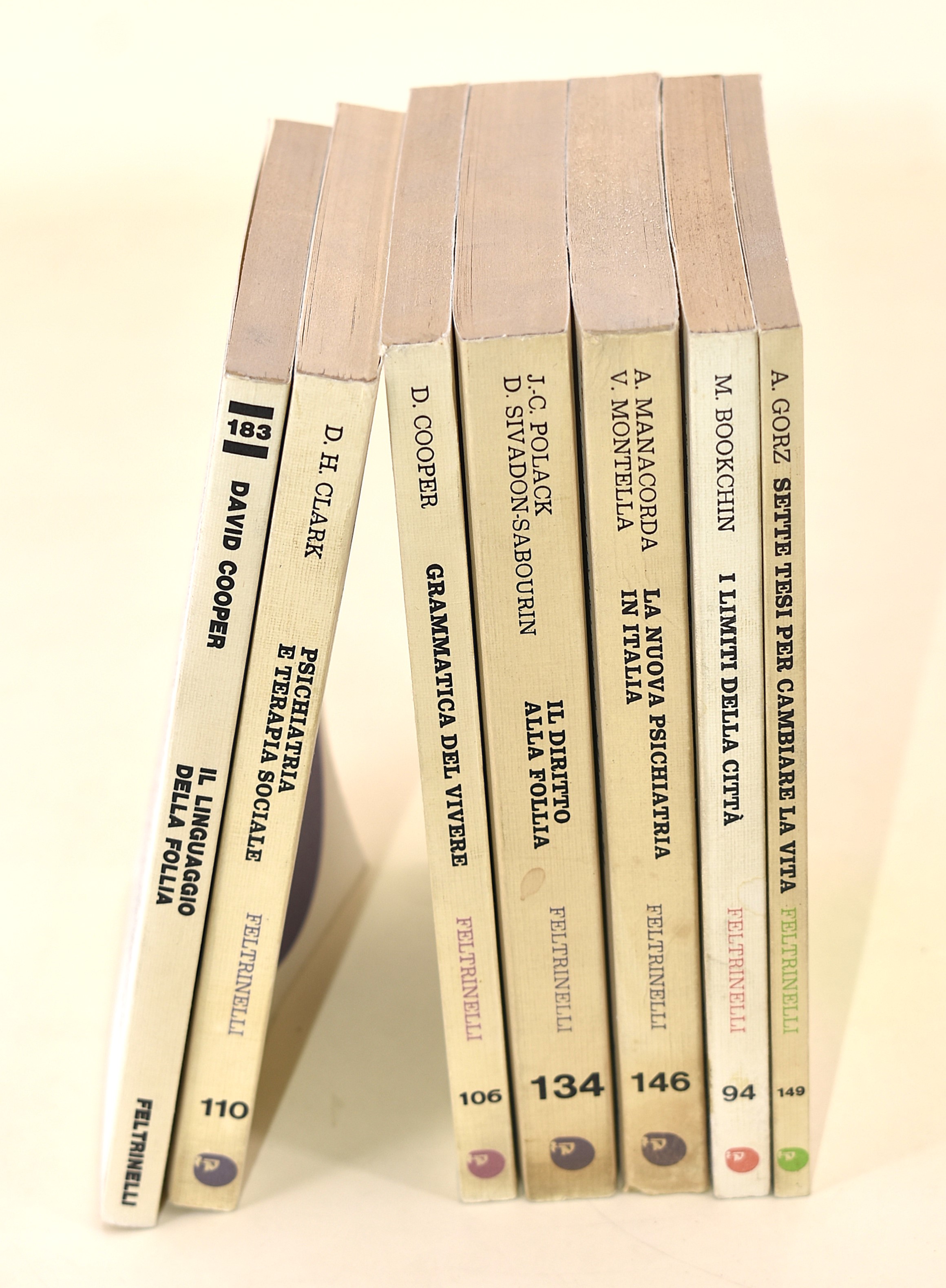 Editrice Feltrinelli Collana i Nuovi Testi. Follia, Psichiatria e Terapia Sociale - 7 Volumi