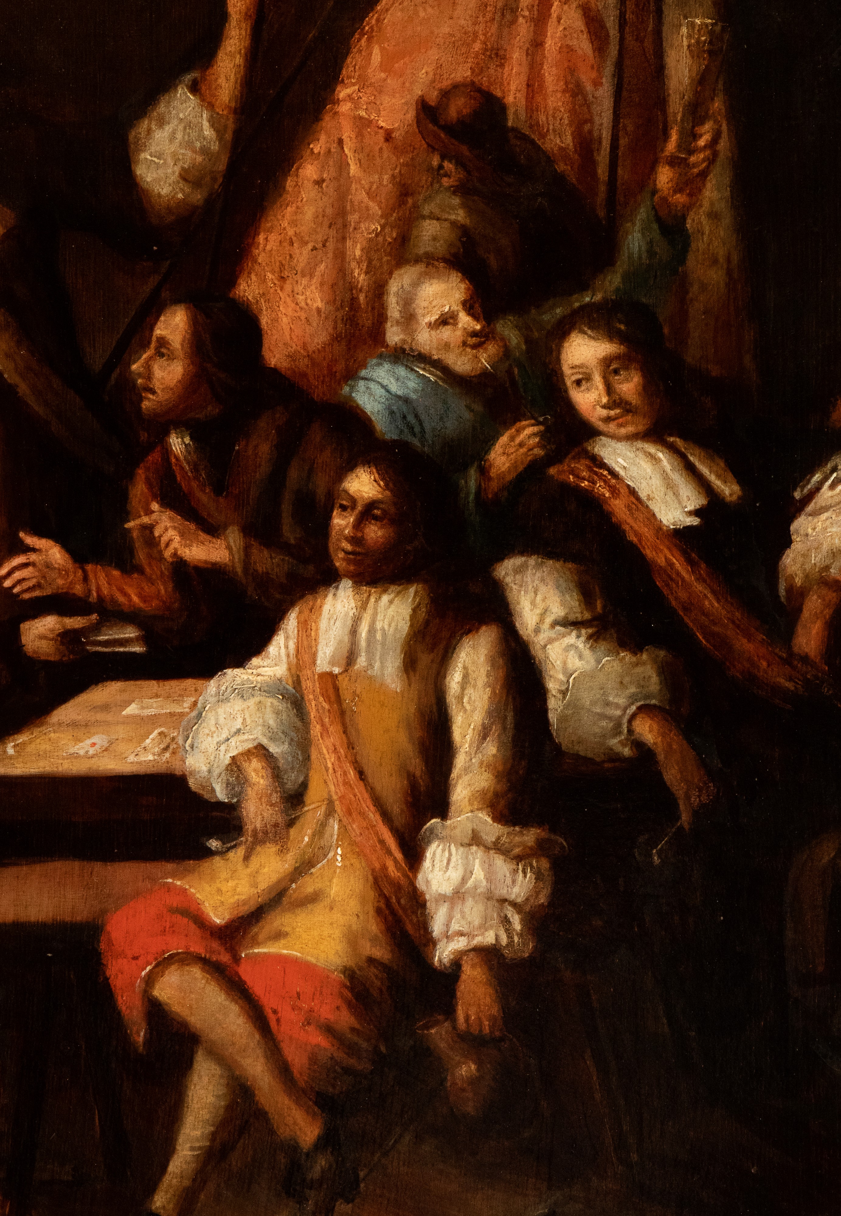 Artista Olandese, XVII - XVIII Secolo - Interno D'osteria con Giocatori di Carte