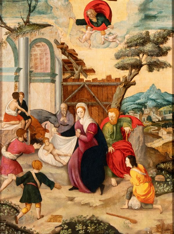 Artista attivo nell'Italia centrale, XVI secolo - The Nativity