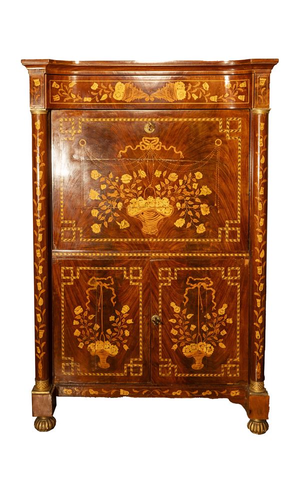 Inlaid Dutch Empire Secretaire