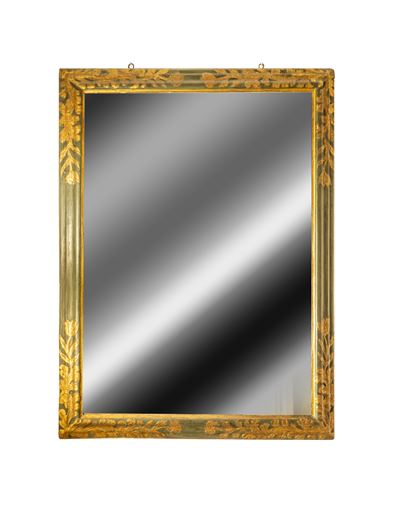 Specchiera italiana, laccata e intagliata, Luigi XVI, legno dorato, XVIII secolo