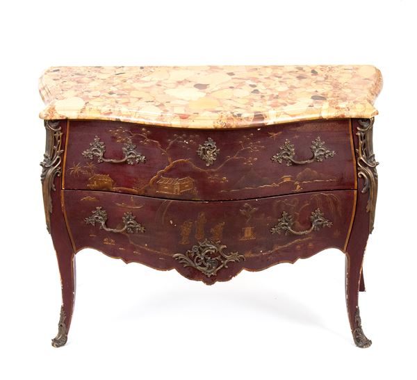 Louis XV style French chinoiserie dresser