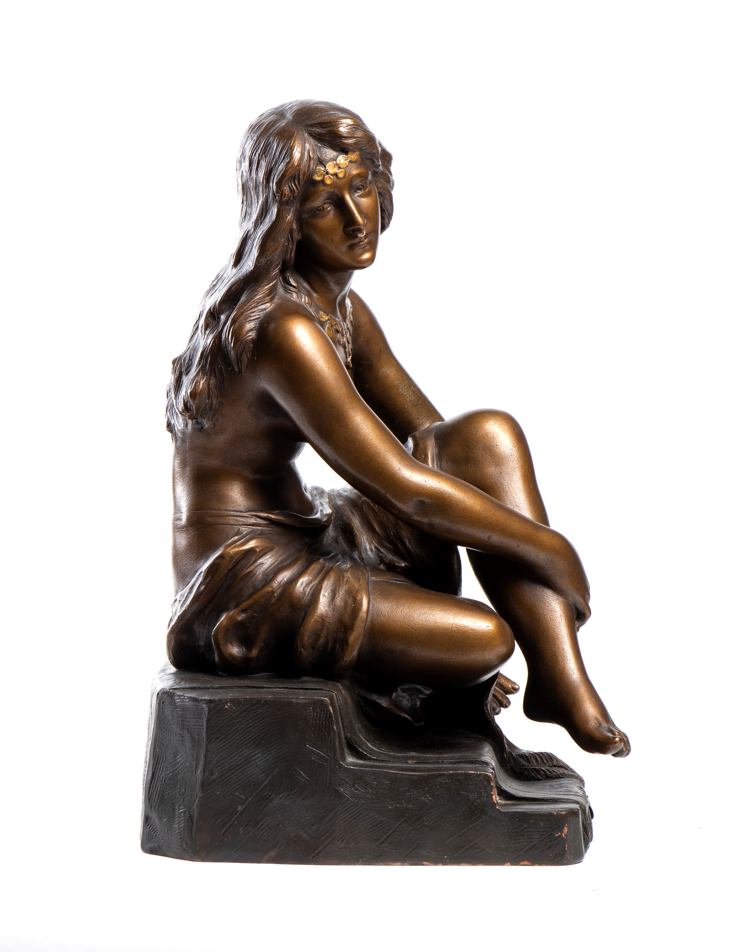 Édouard Fortiny - La Schiava, scultura in terracotta policroma