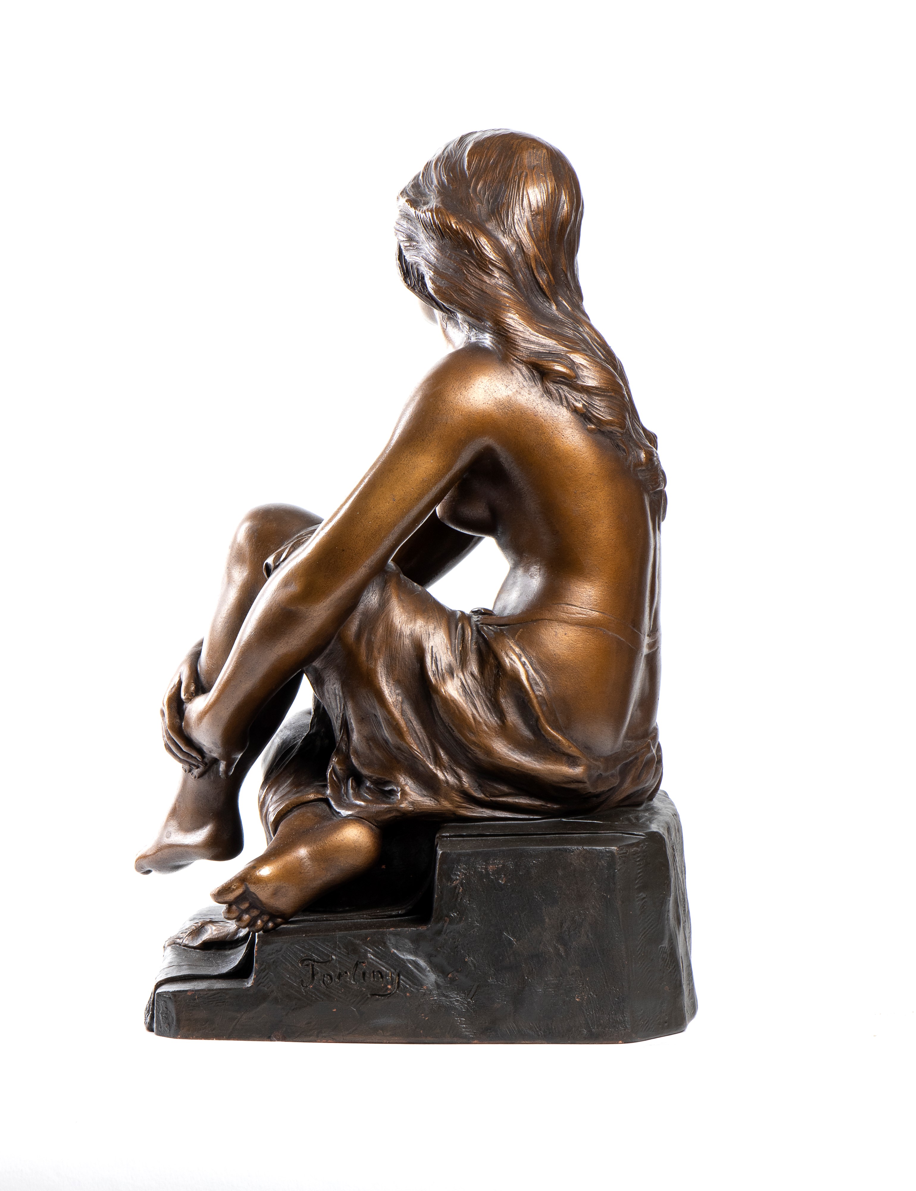 Édouard Fortiny - La Schiava, scultura in terracotta policroma