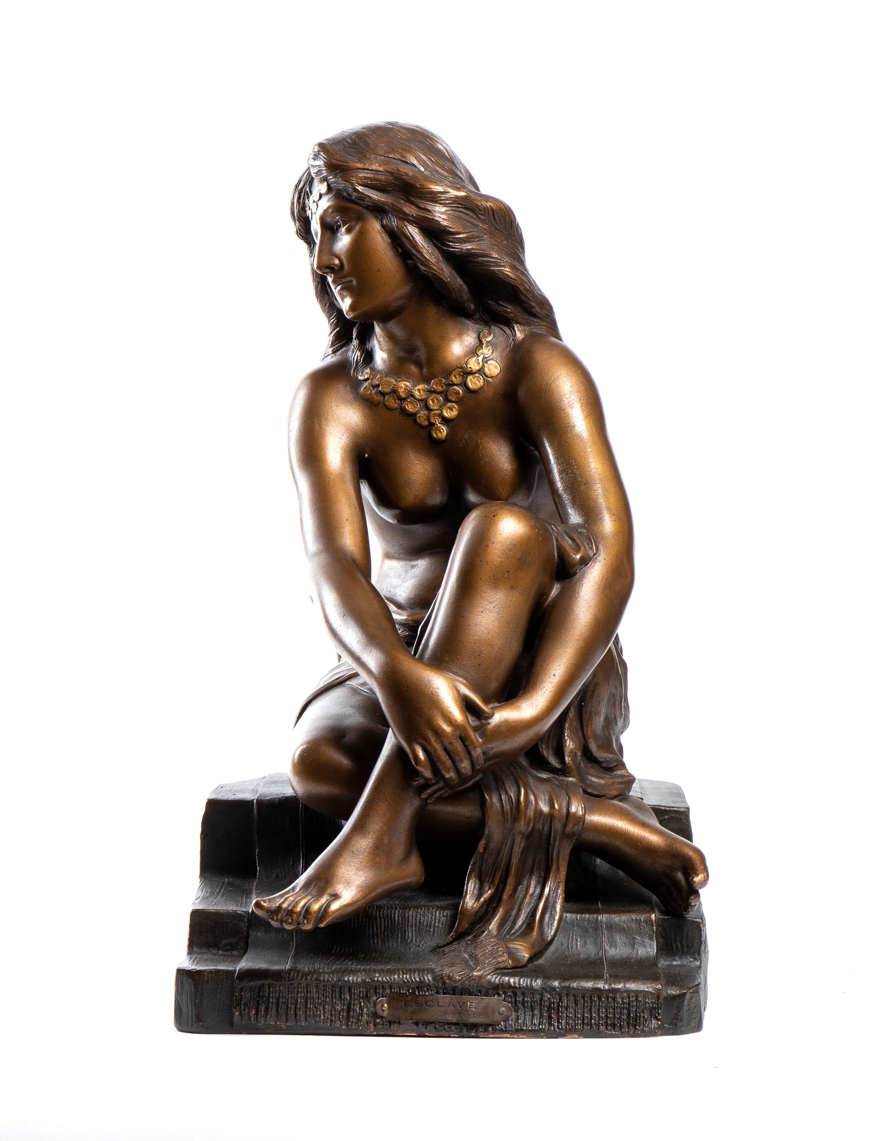 Édouard Fortiny - La Schiava, scultura in terracotta policroma