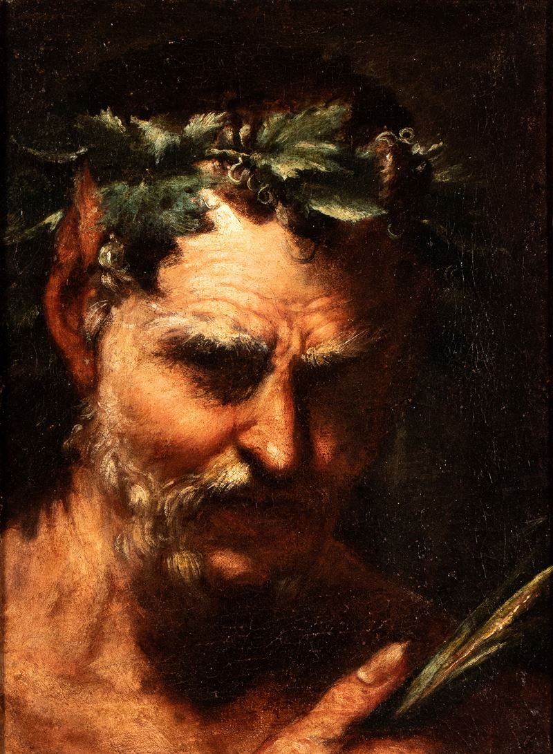 Artista Attivo a Roma, Metà XVII Secolo - Testa di Satiro