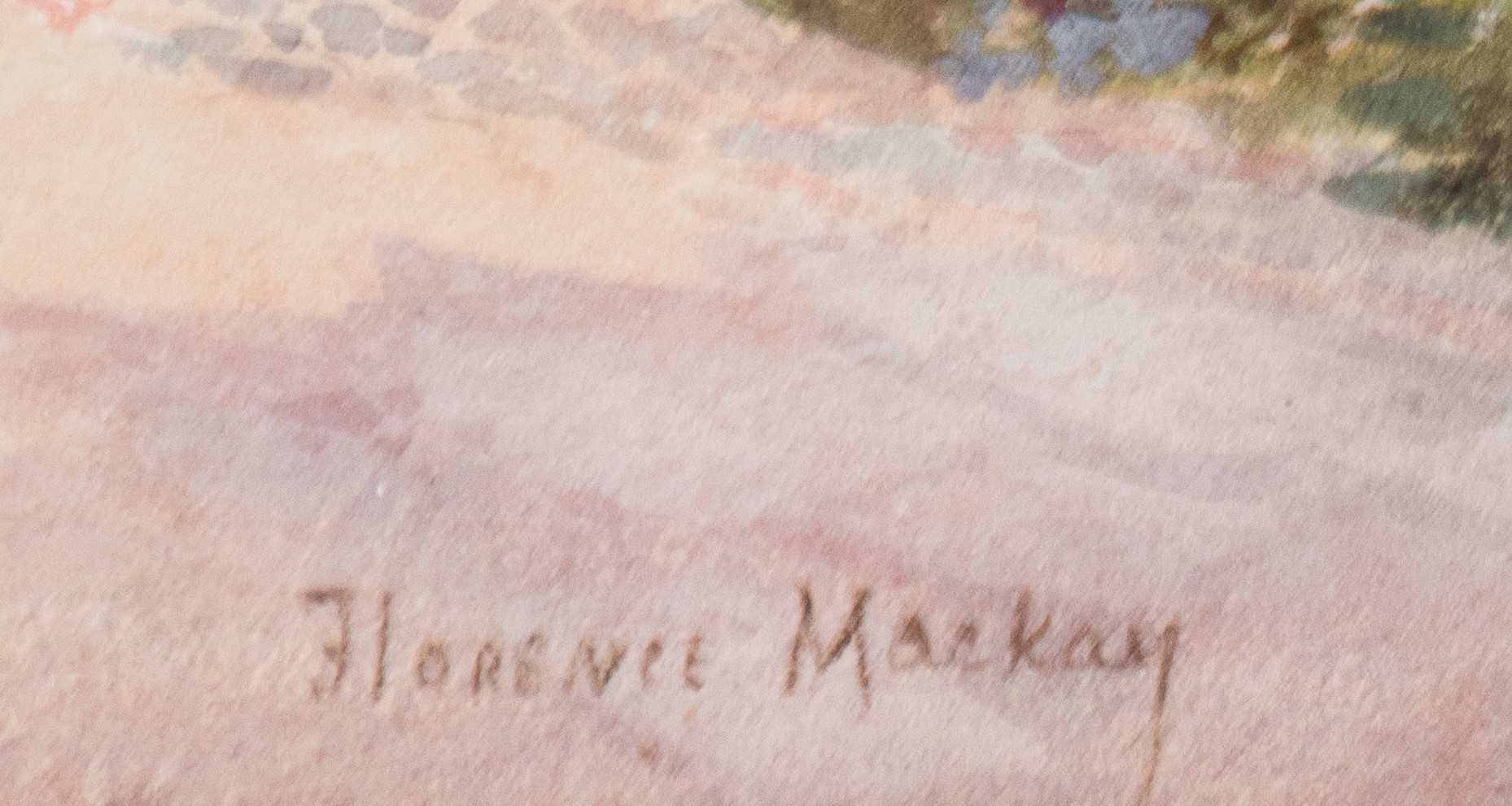 Florence Agnes Mackay - Coppia di acquerelli incorniciati