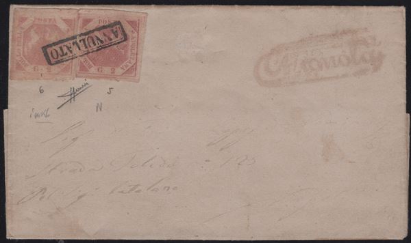 Napoli - Affrancature composte dallo stesso valore ma di tipo diverso 2gr. I e II tavola.