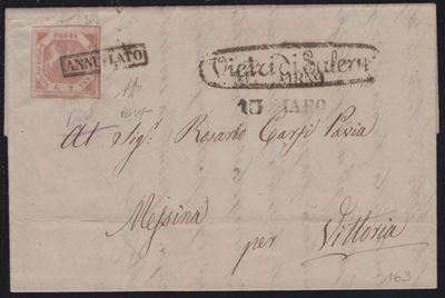 Lettera, Napoli - Annullamenti, Vietri di Salerno (08.03.1859)