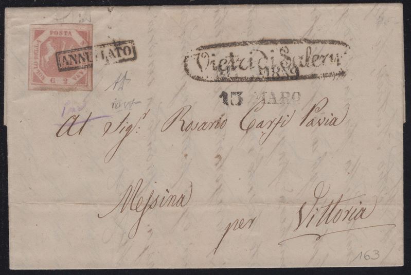 Lettera, Napoli - Annullamenti, Vietri di Salerno (08.03.1859)