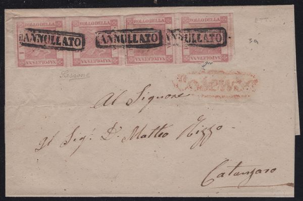 Naples - Postal History, 1gr. x 4  - Auction STAMPS AND POSTAL HISTORY - Bertolami Fine Art - Casa d'Aste