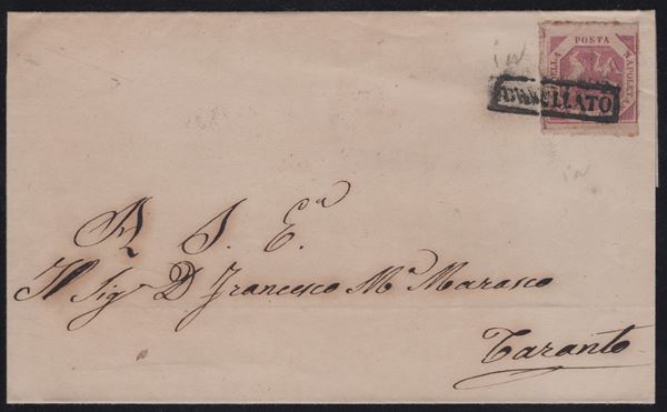 Napoli - Storia Postale, 2gr. Lilla Rosa