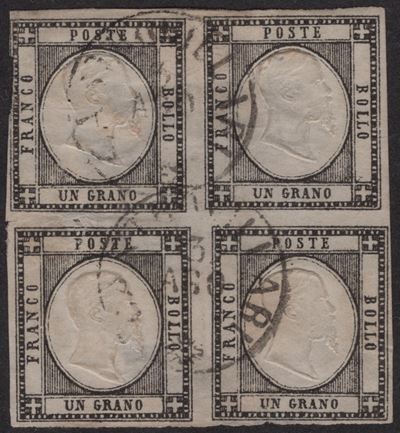 Prov. Napoletane, 1 grammo in quartina, 1861, n. 19