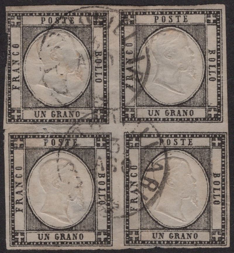 Prov. Napoletane, 1 grammo in quartina, 1861, n. 19