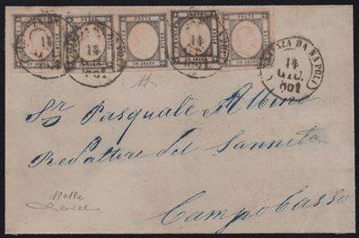 Prov. Napoletane, Storia Postale - Multiplo raro da 1gr. in diverse colorazioni