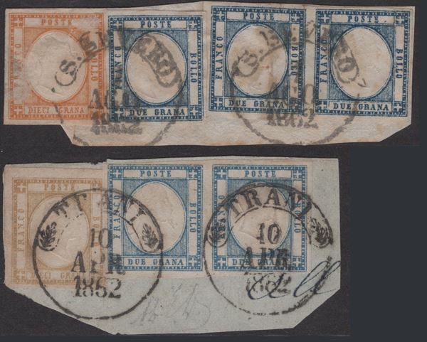 Prov. Napoletane - Due frammneti con interessanti combinazioni.