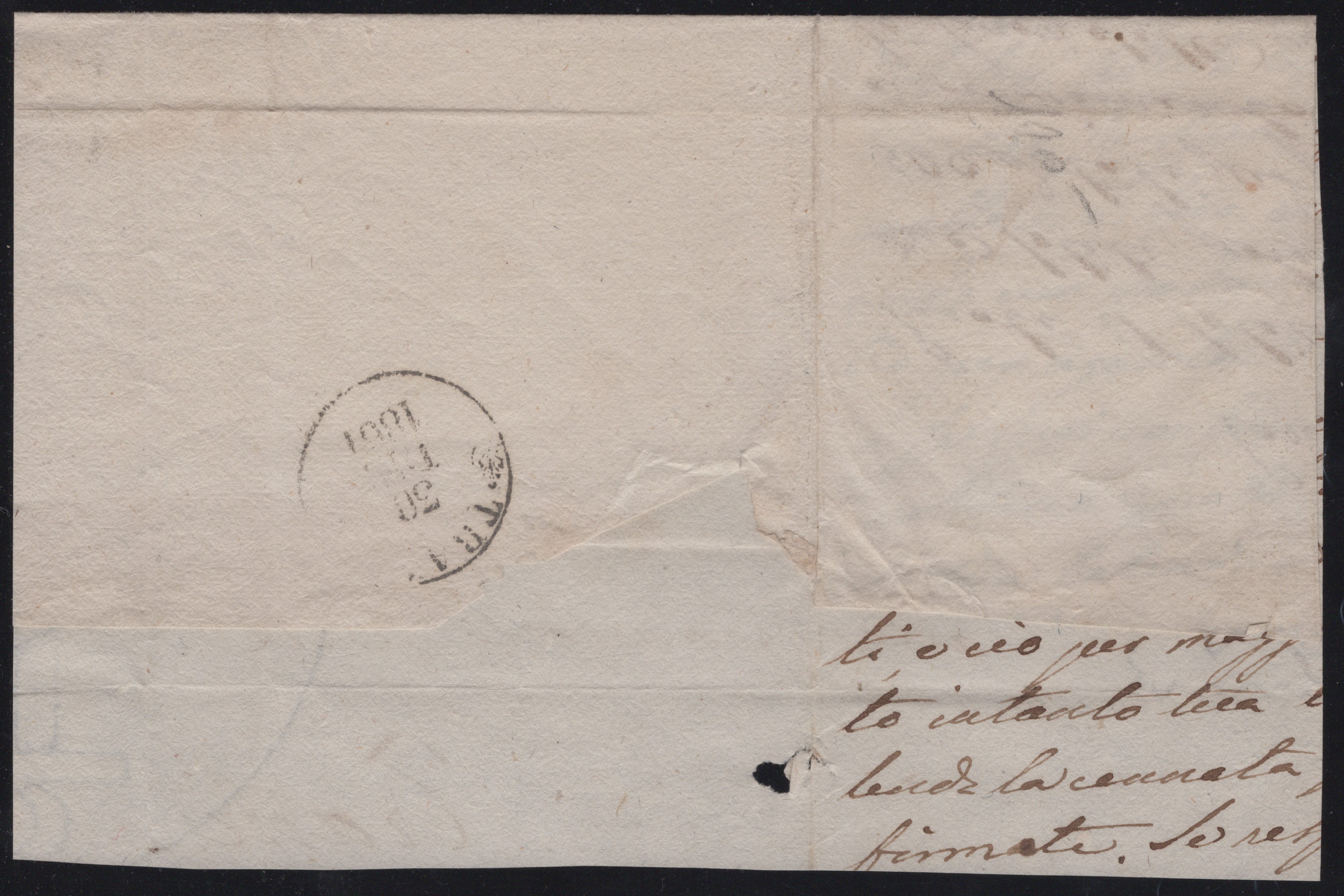 Storia Postale Napoletana, 2 gr. celeste, quattro esemplari su busta da Napoli per Trani