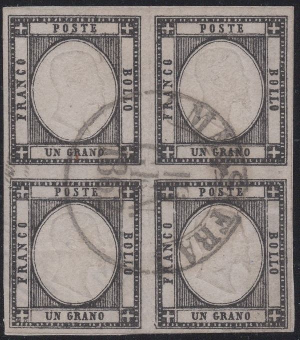 Prov. Napoletane - rara quartina dell' 1 grano.