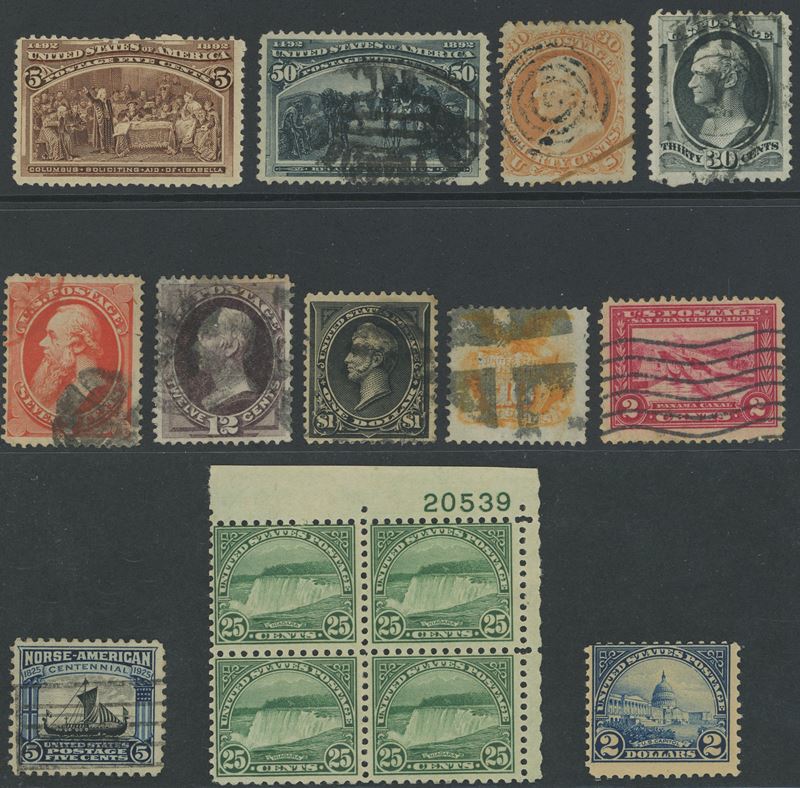 U.S.A., Piccolo ma interessante insieme, 1870 - Prima Periodo