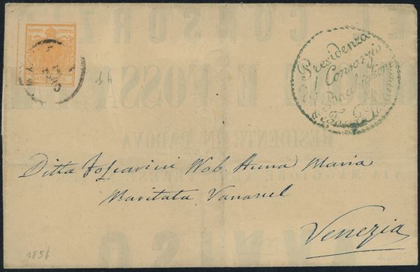 Lombardo Veneto - I emissione, 5 cent. tiratura tarda isolato.