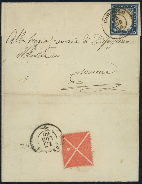 Lombardo Veneto - Storia Postale, interessante combinazione.