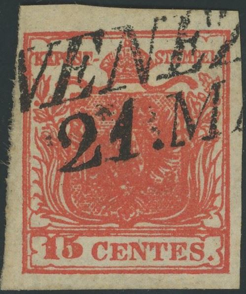 Lombardy-Veneto - 1st issue, 15 cents, 2nd type