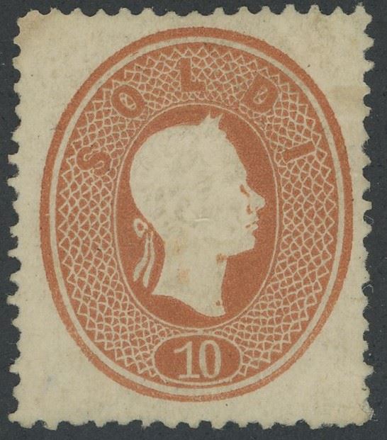 Lombardy Veneto/Province of Mantua - 10 cents mint with gum.