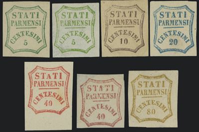 Parma - Governo Provvisorio, Serie Completa di Francobolli del 1859