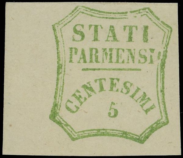 Parma - Gov. Provvisorio, 5 cent. nuovo con gomma