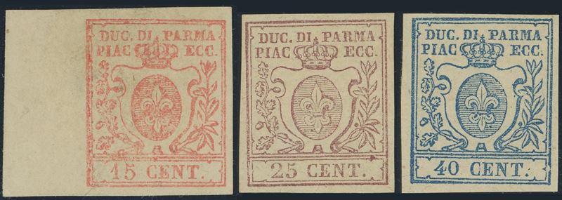Parma, La III emissione - Serie n. 9/11, 1857