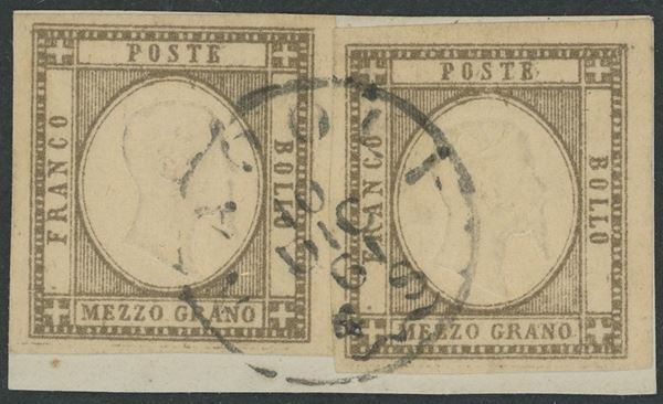 Prov. Napoletane - 1/2 grano con filetto in basso INEDITO