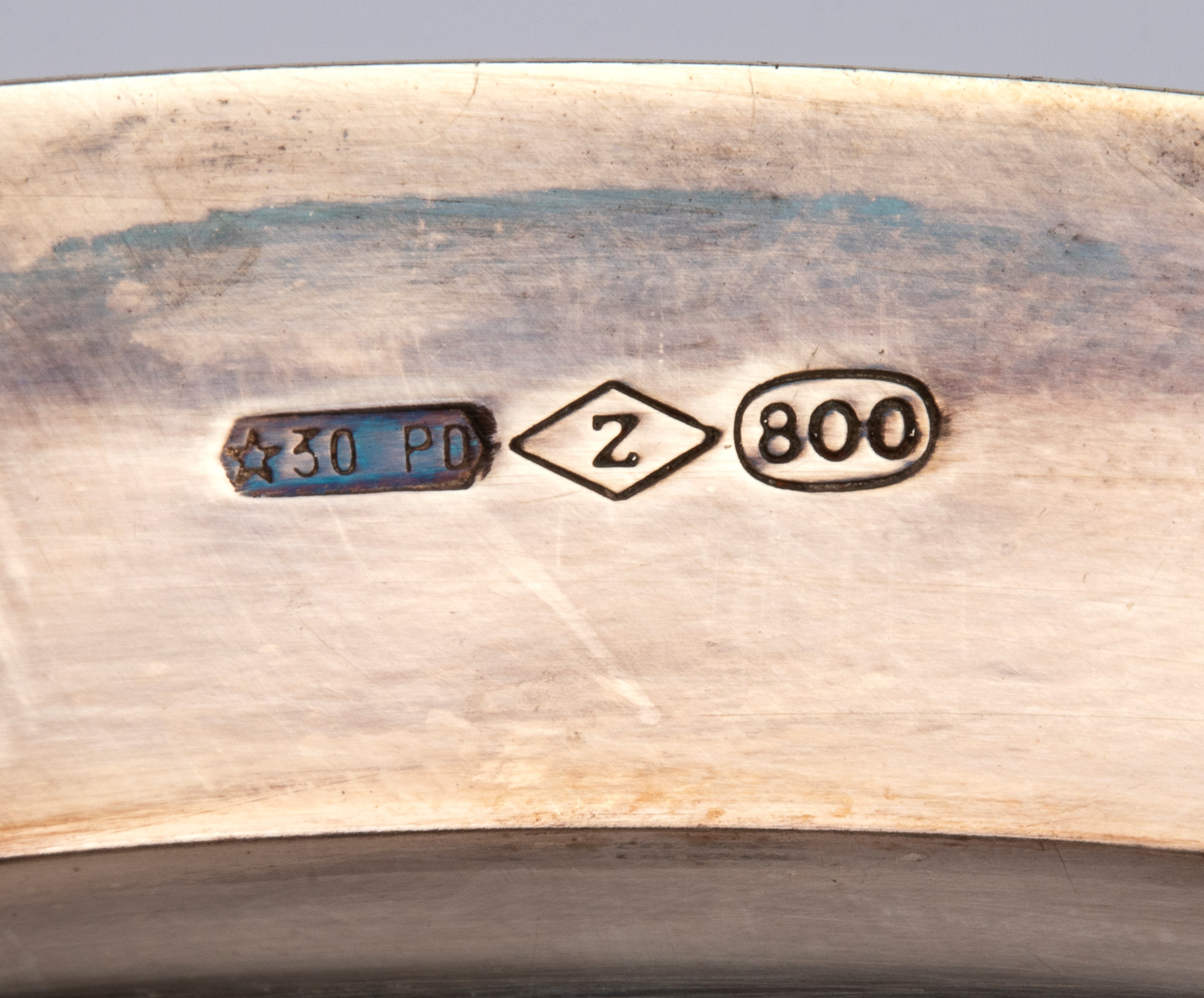 Zaramella Argent(i), Acetiera e formaggiera italiane, argento 800/1000 con vetro (XX secolo)