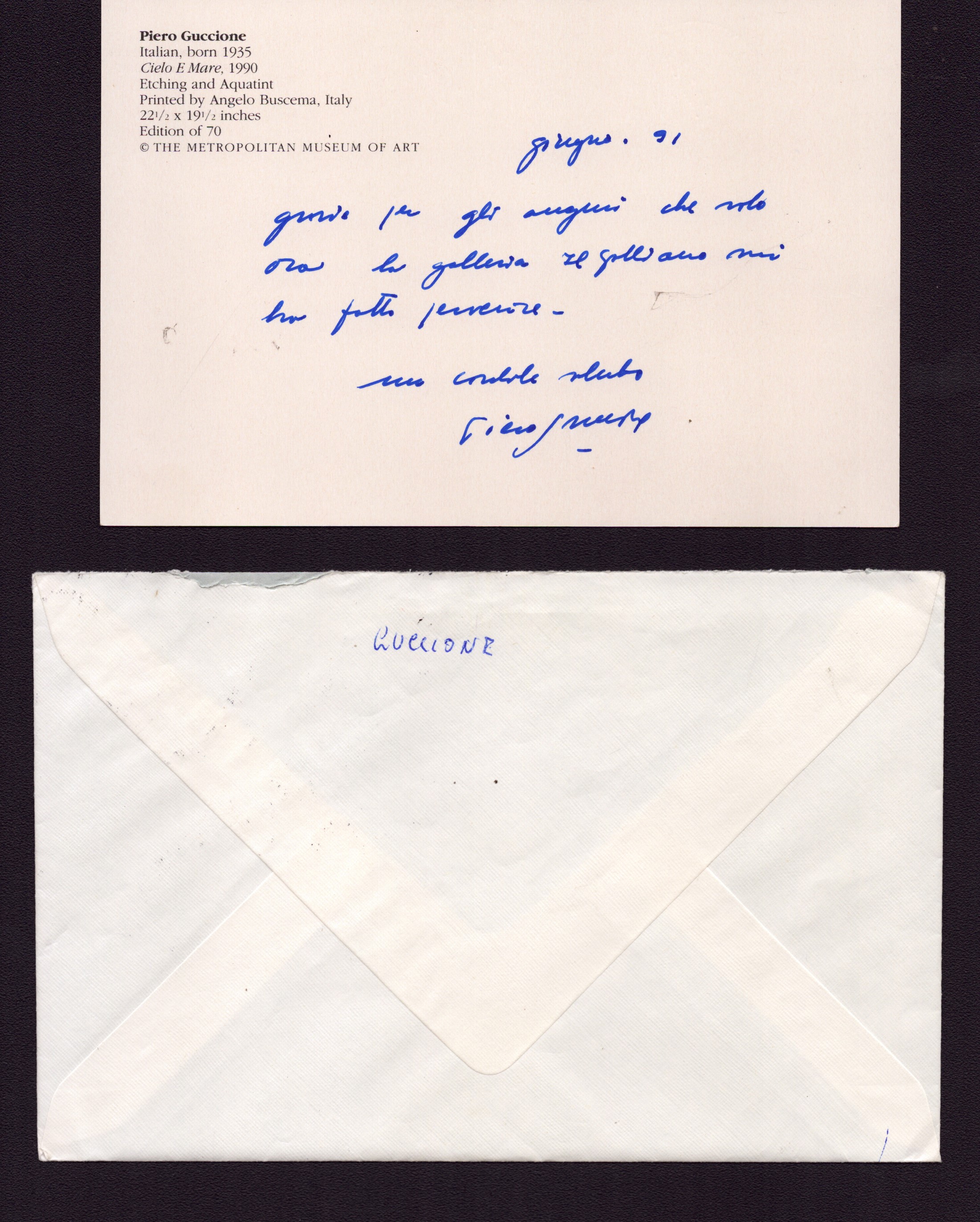 Piero Guccione - Senza Titolo