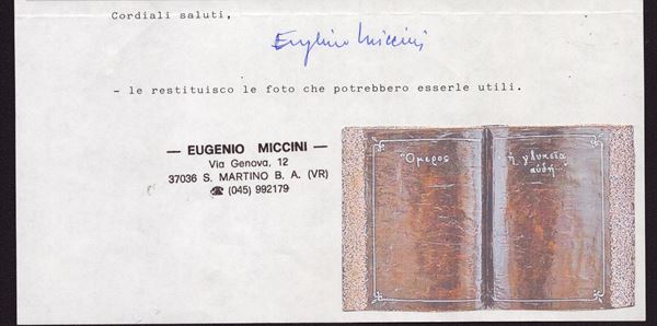 EUGENIO MICCINI - Senza titolo
