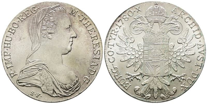 AUSTRIA. Maria Teresa imperatrice. Tallero 1780. XX secolo. Ag; 28,05gr