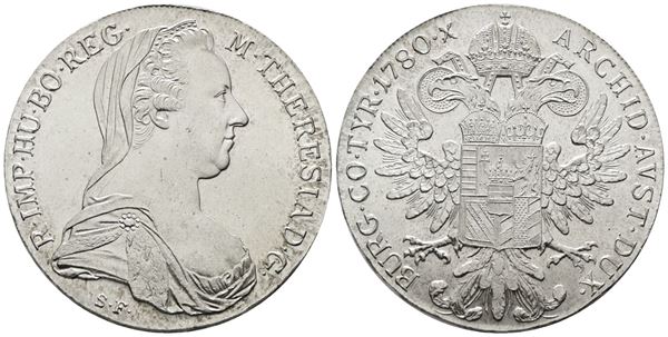 AUSTRIA. Maria Teresa imperatrice. Tallero 1780. XX secolo. Ag; 28gr