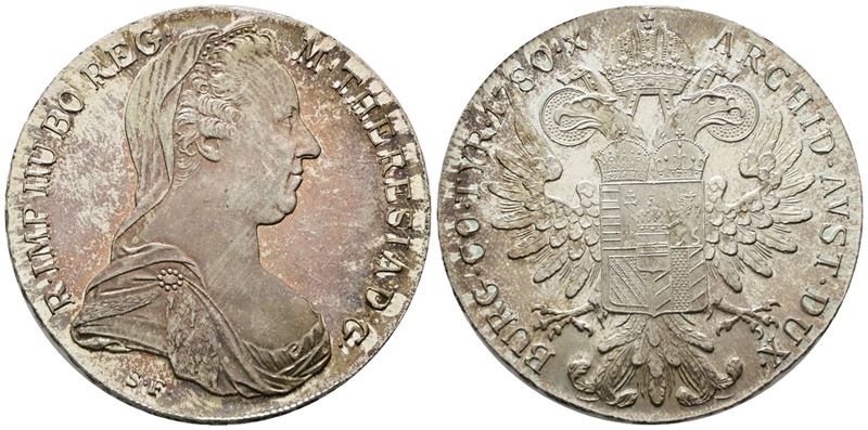 AUSTRIA. Maria Teresa imperatrice. Tallero 1780. XX secolo. Ag; 28gr