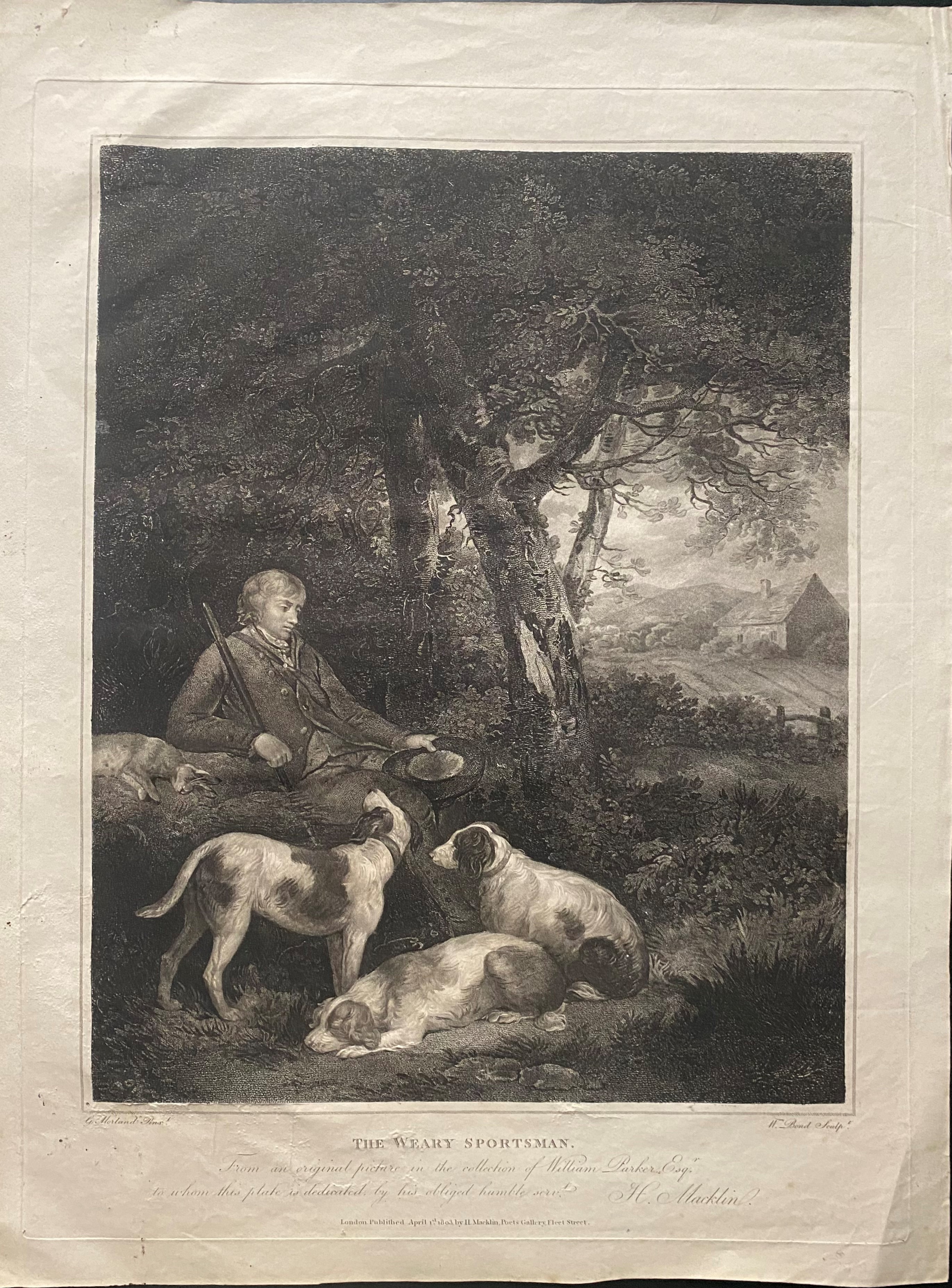 William Bond - The Weary Sportsman | Shepherds Reposing, da George Morland